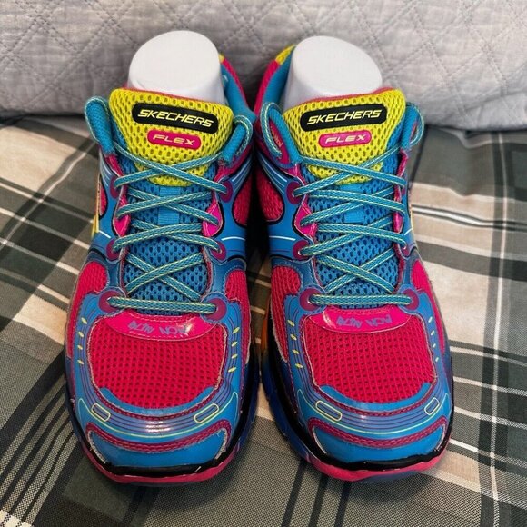 Skechers Sneakers Women 10 Multicolor Flex Elite SKX Run Now Retro Running Shoes - Picture 2 of 7